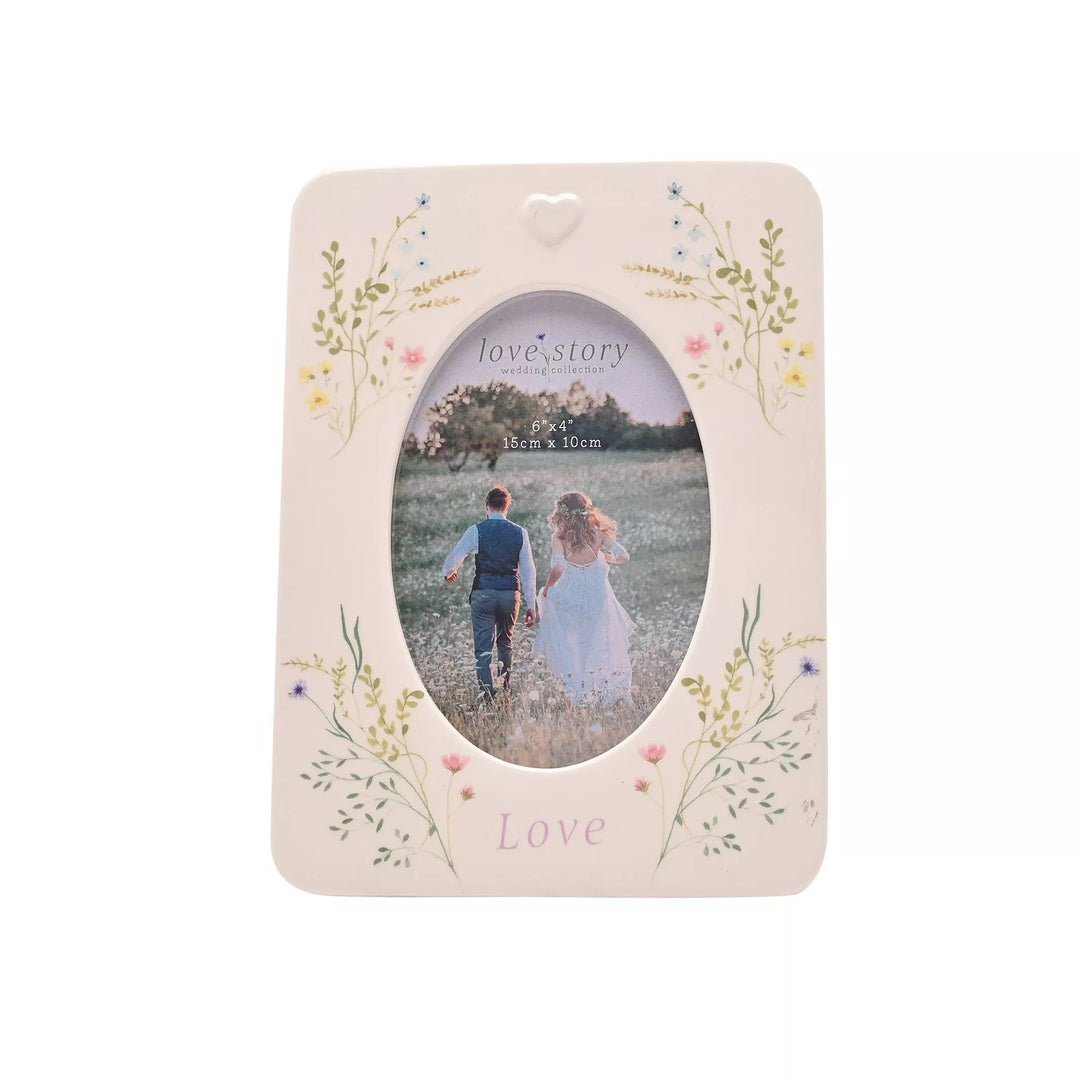 Ceramic Photo Frame 4x6 Floral