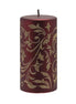 Large Gold Glitter Pillar Candle