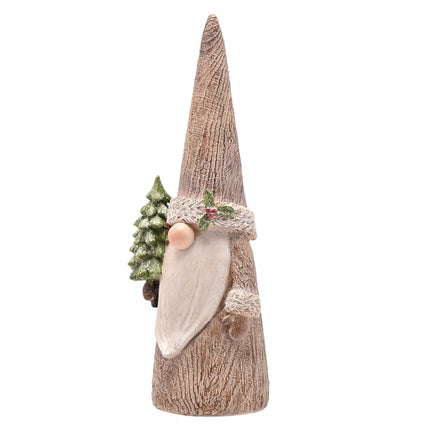 Wood Effect Christmas Gonk Figurine 23 cm