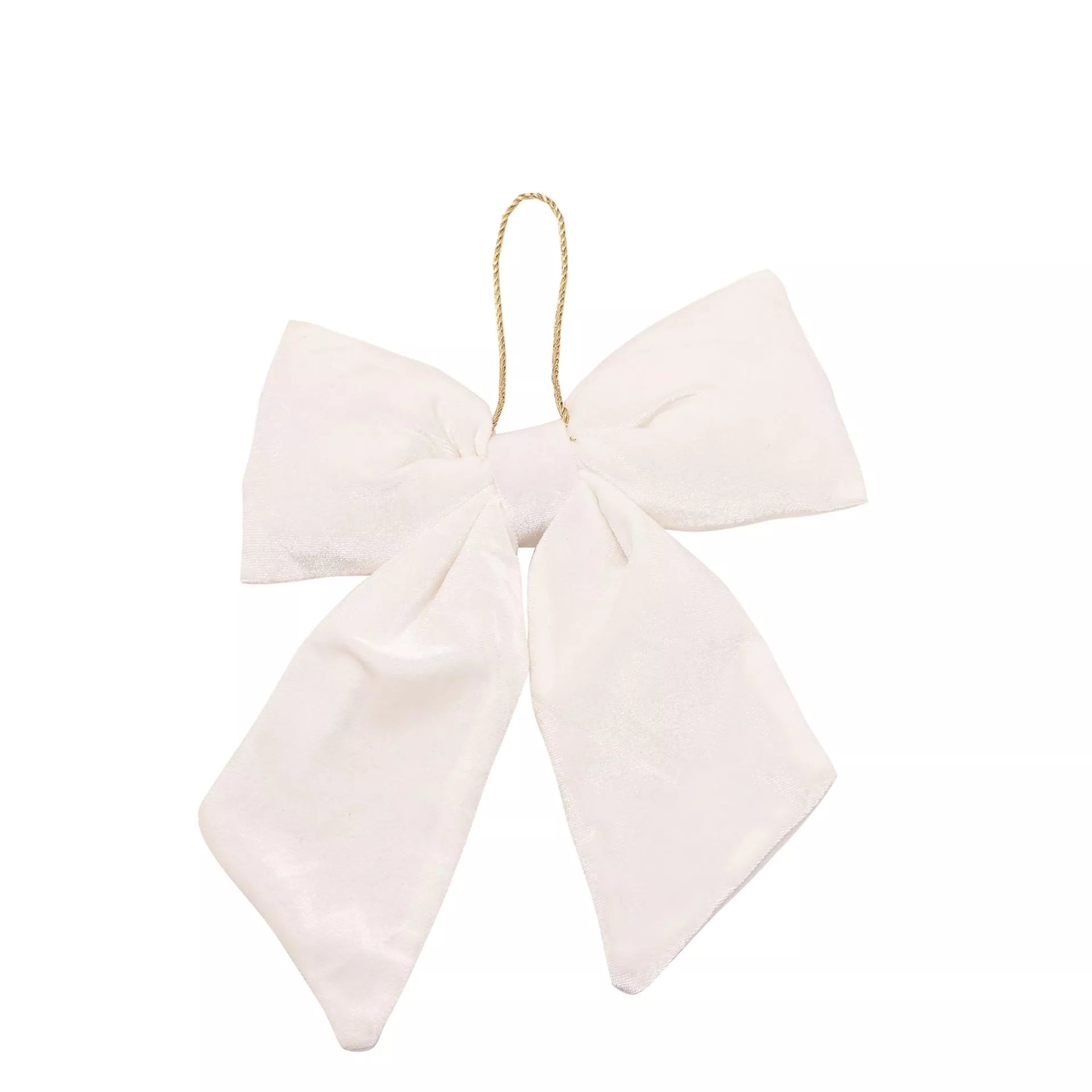 White Large Velvet Bow Hanger