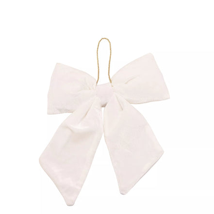 White Large Velvet Bow Hanger