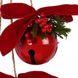Red Bells with Bow & Faux Foliage