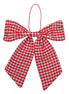 Large Red Gingham Hanging Bow
