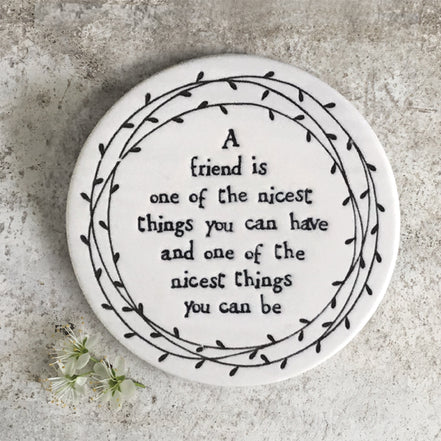 Leaf coaster - Friend is nicest