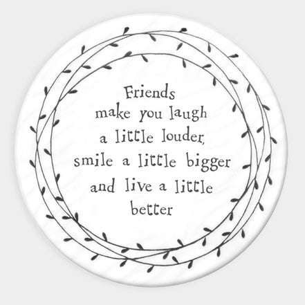 Leaf coaster - Friends laugh louder