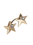 Worn Gold Star Earrings