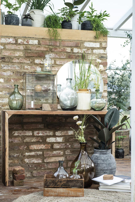 Glass Balloon Grey Glass Vase Large