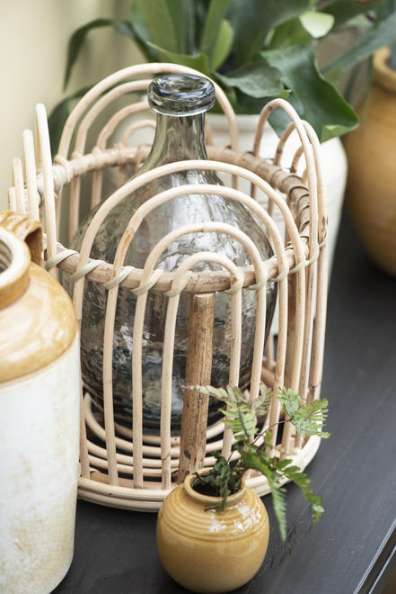 Glass Balloon Grey Glass Vase Large