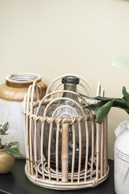 Glass Balloon Grey Glass Vase Large