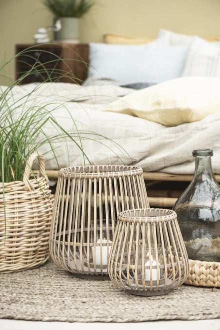 Glass Balloon Grey Glass Vase Large