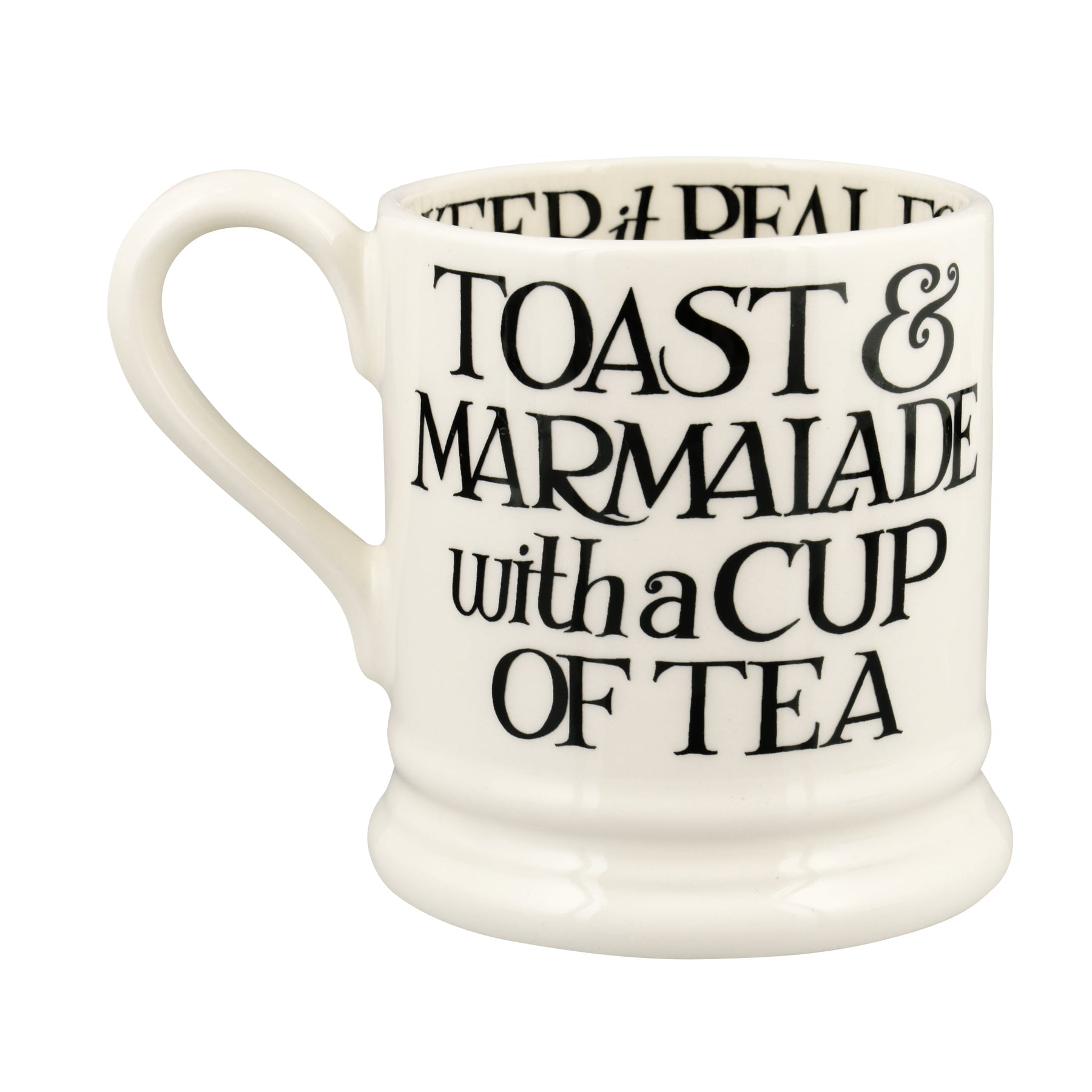 Black Toast Bake Bread 1/2 Pint Mug