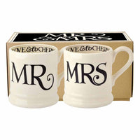 Mr & Mrs 1/2 Pint Mugs Boxed
