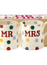 Polka Dot 'Mr & Mrs' Set of 2 1/2 Pint Mugs Boxed
