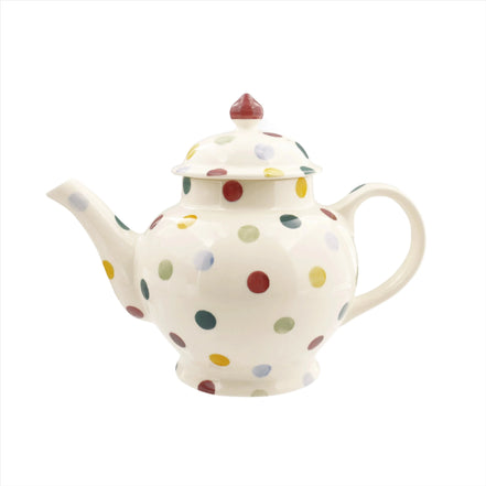 Polka Dot 4 Mug Teapot Boxed