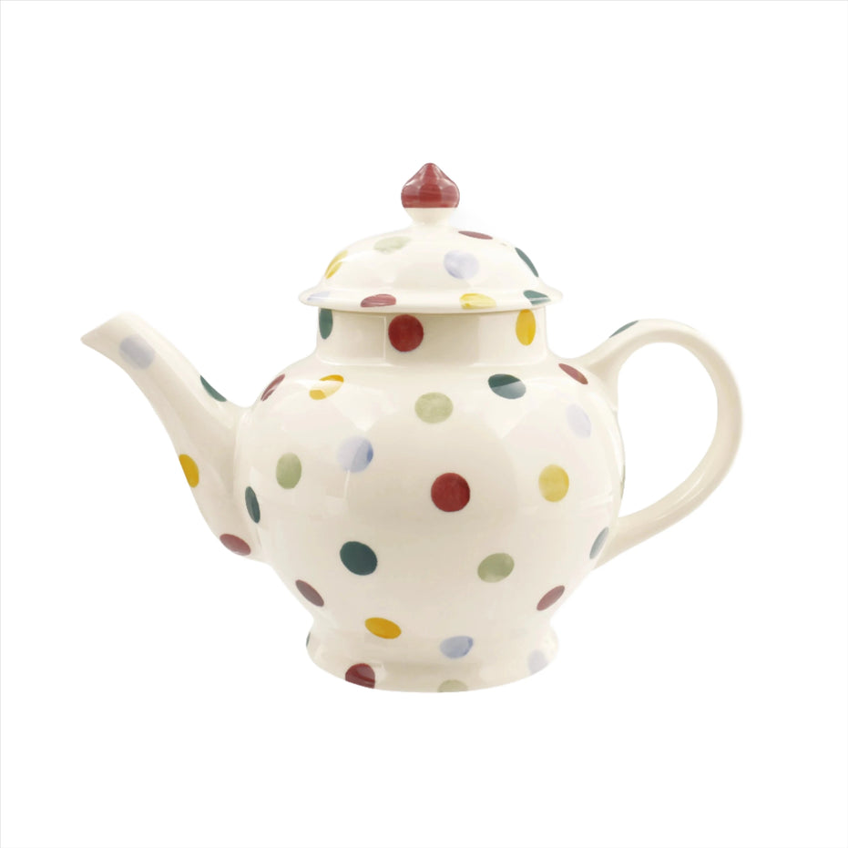 Polka Dot 4 Mug Teapot Boxed