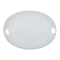 Pearl White Oval Platter Large