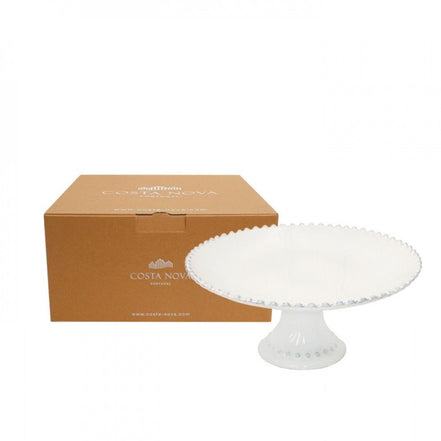 Pearl White Footed Plate Medium