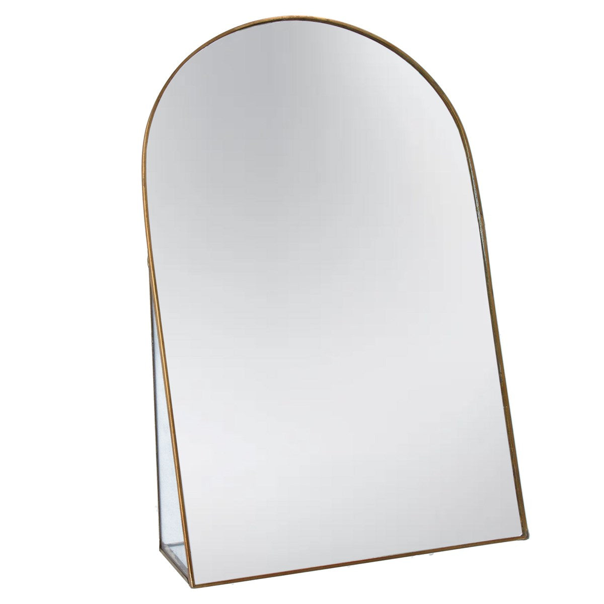 Metal Tabletop Mirror 26cm - Gold