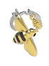 Gold & Black Bee & Honey Keyring