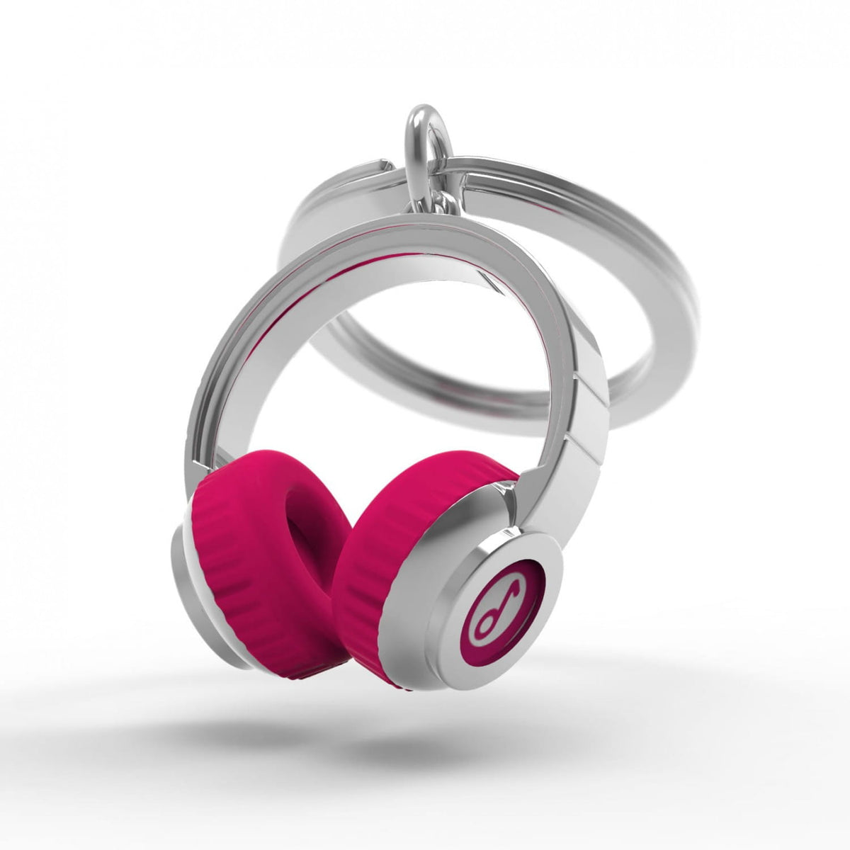 Pink Headphones Keyring