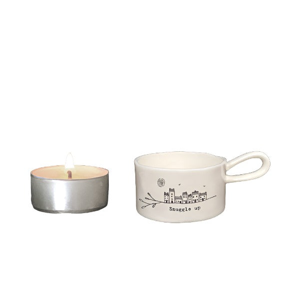 Handled Tea Light Holder - Snuggle Up