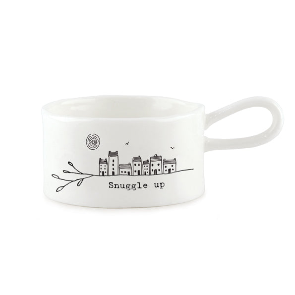 Handled Tea Light Holder - Snuggle Up