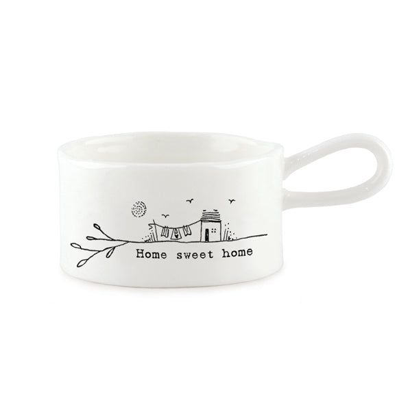 Handled Tea Light Holder - Home Sweet Home