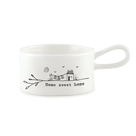 Handled Tea Light Holder - Home Sweet Home