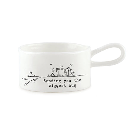 Handled Tea Light Candle Holder - Biggest Hug