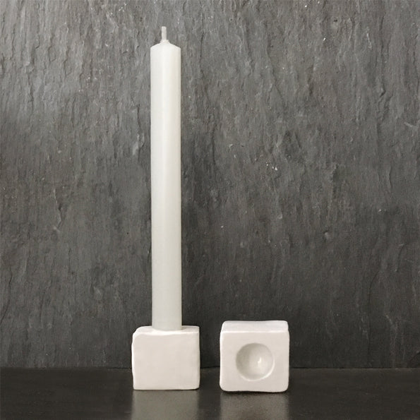 Candle With Holder - Cube