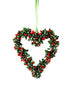 Hanging Berrybud Heart - Red/Green