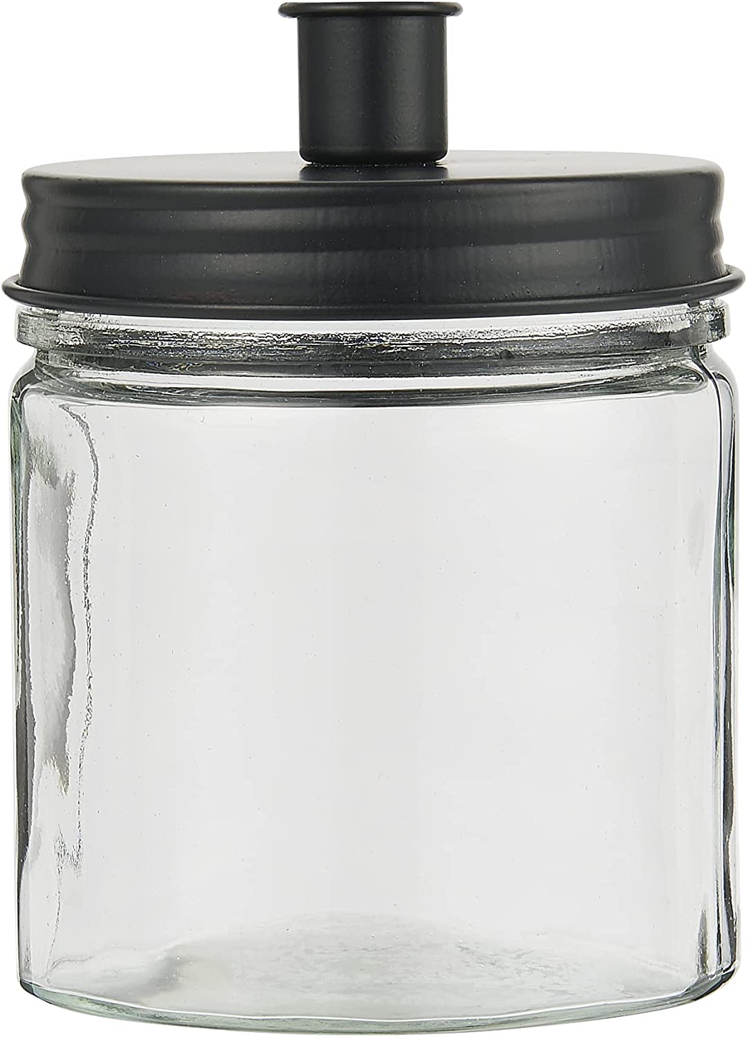 Candle Holder - Metal Black Lid