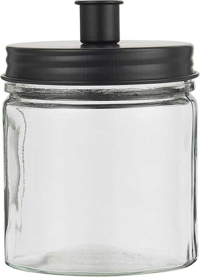 Candle Holder - Metal Black Lid