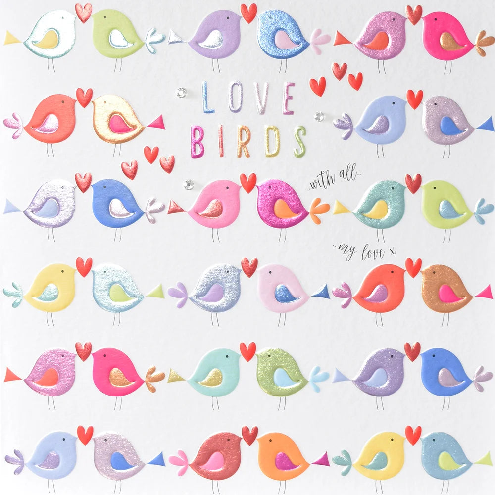 Love Birds (birds) Valentines Day Card