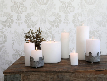 White Pillar Candle 90h