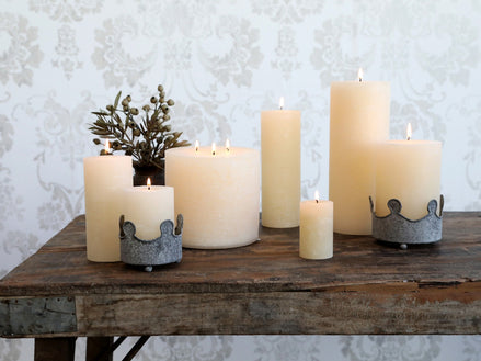 Cream  Pillar Candle 150h