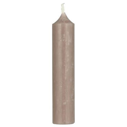 Short dinner candle old rose rustic