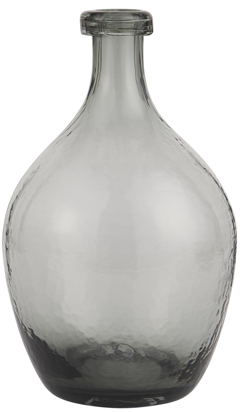 Glass Balloon Grey Glass Vase Small