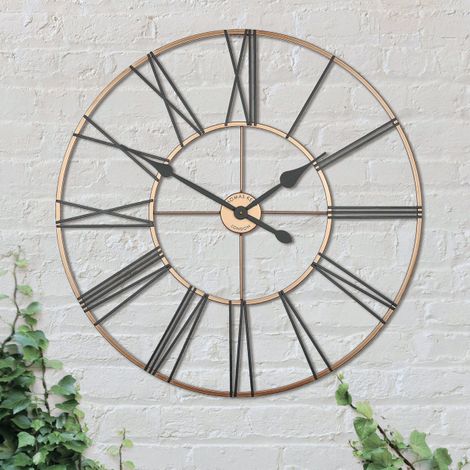 32" Summer House Wall Clock Copper