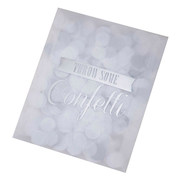 Tissue Confetti Envelopes - Silver - Vintage Affair
