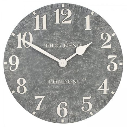 20" Outdoor Arabic Wall Clock Cement