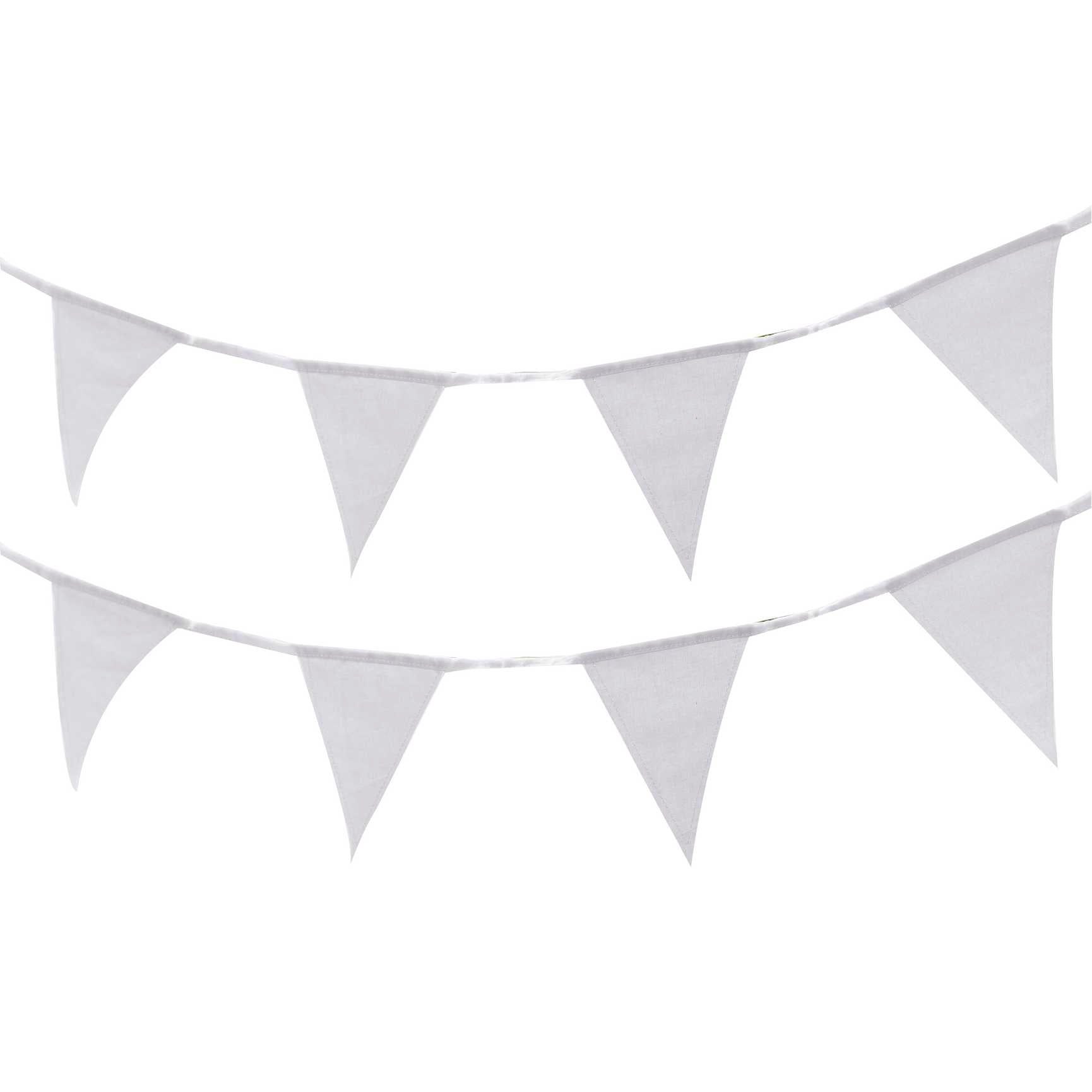 White Fabric Bunting