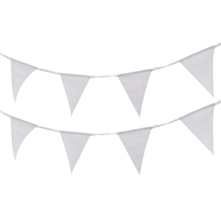White Fabric Bunting