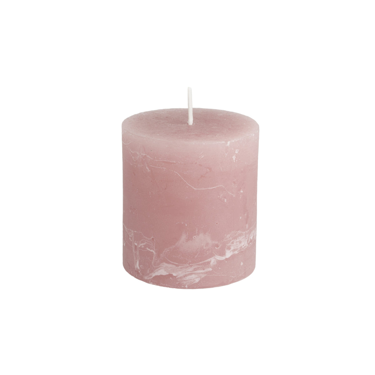 Rustic Pillar Candle Dusky Pink 7 × 7.5 cm