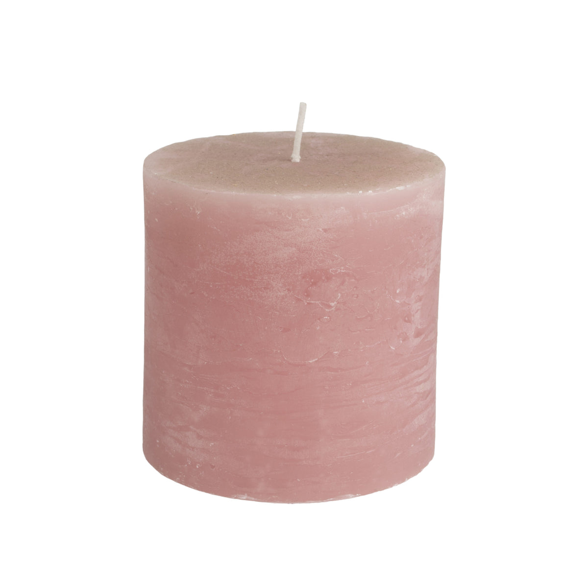 Rustic Pillar Candle Dusky Pink 10 × 10 cm