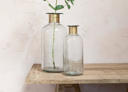 Chara Hammered Bottle Vase - Large