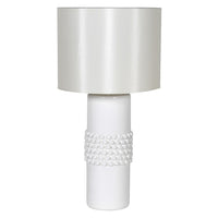 White Dotted Ceramic Table Lamp