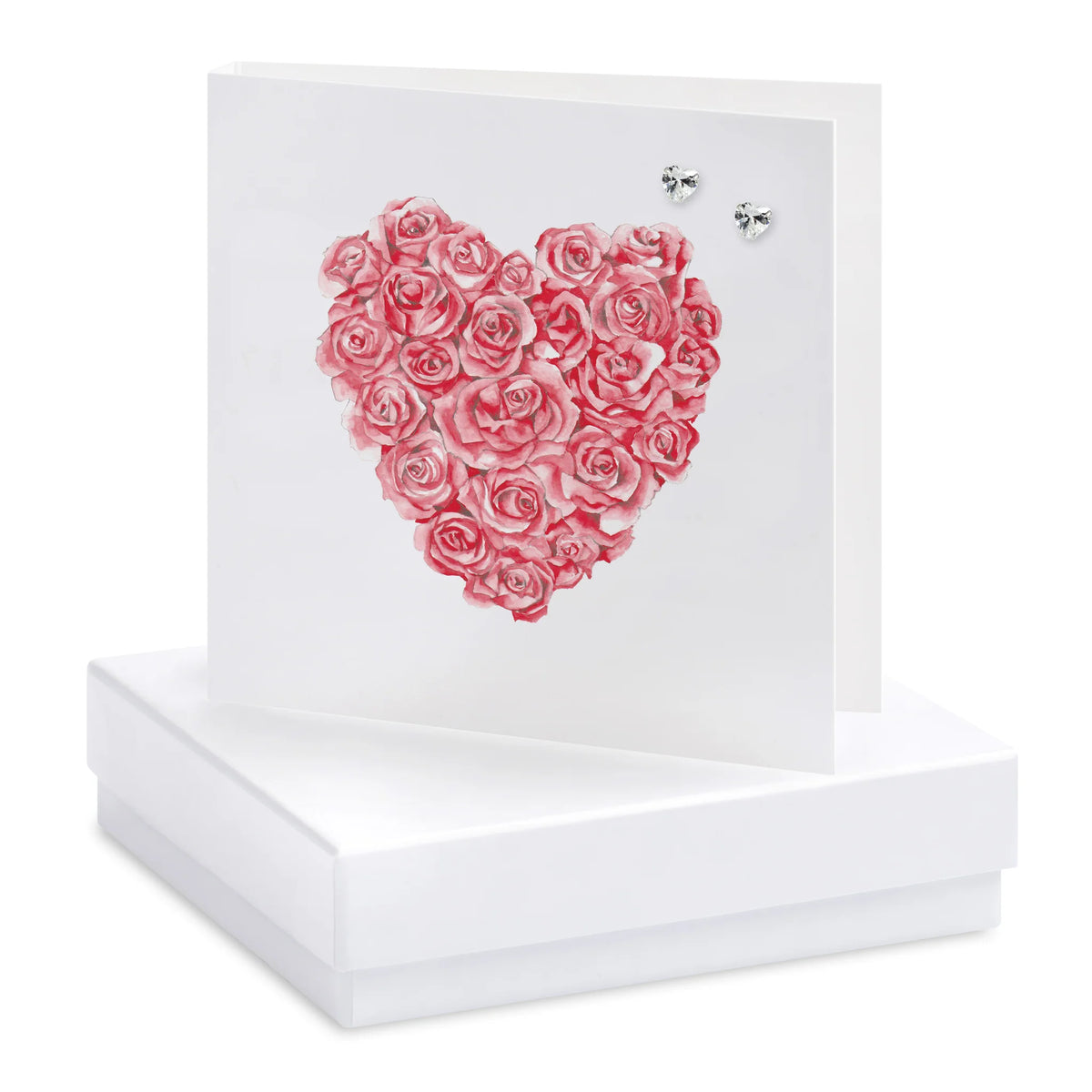 Red Rose Earring Card