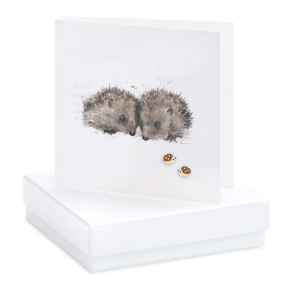 Hedgehogs Earring Card