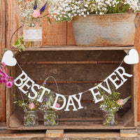 Best Day Ever Wooden Bunting - Rustic Country